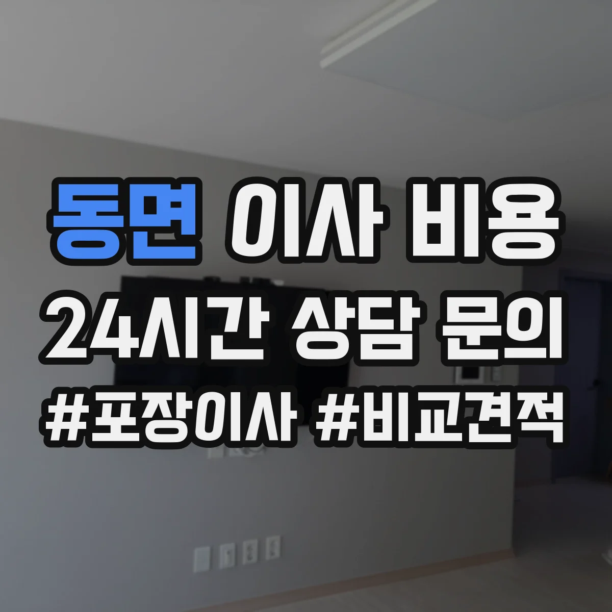동면 이사 비용