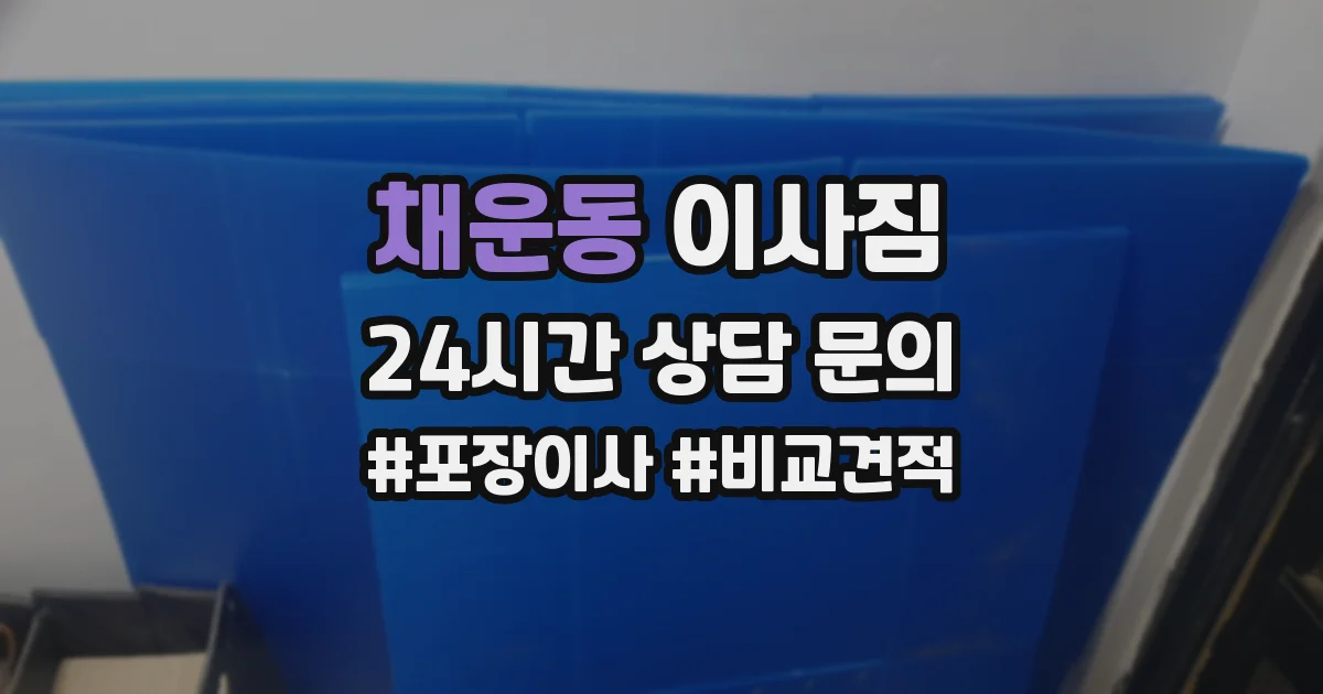 채운동 이사짐