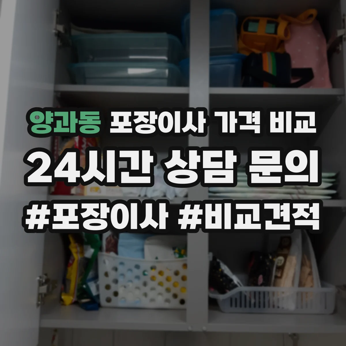 양과동 포장이사 가격 비교
