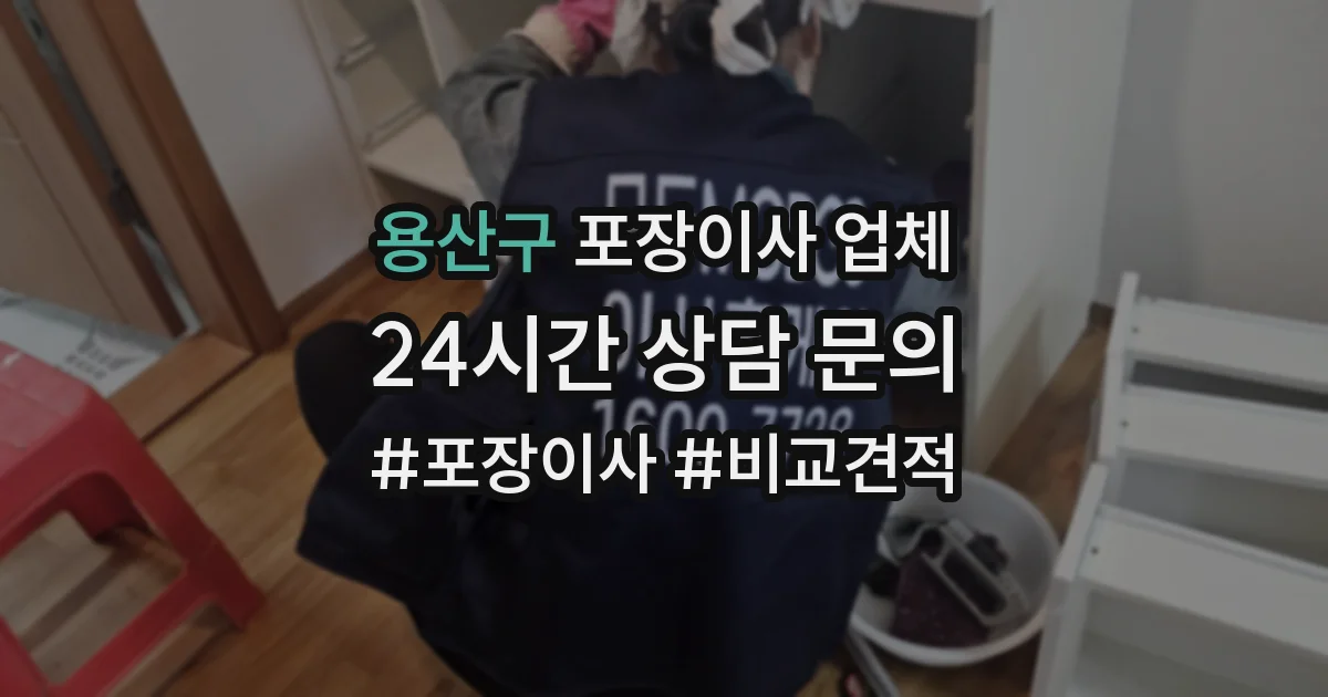 용산구 포장이사 업체