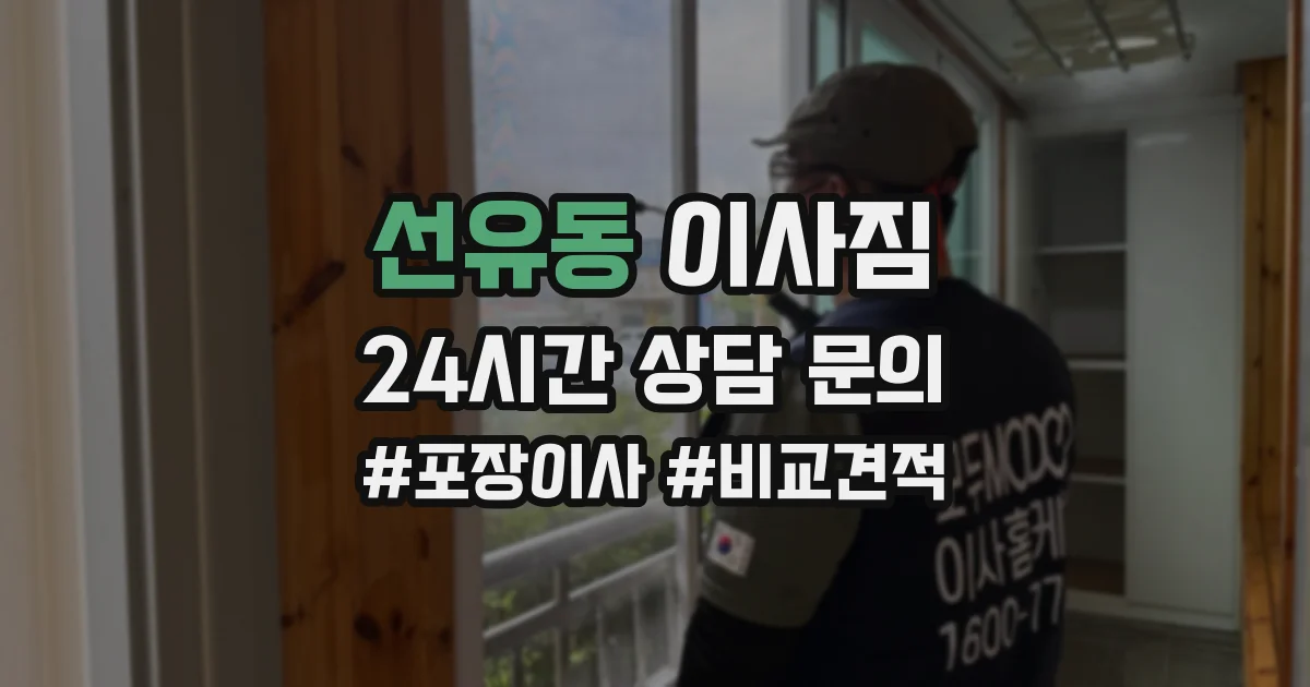 선유동 이사짐