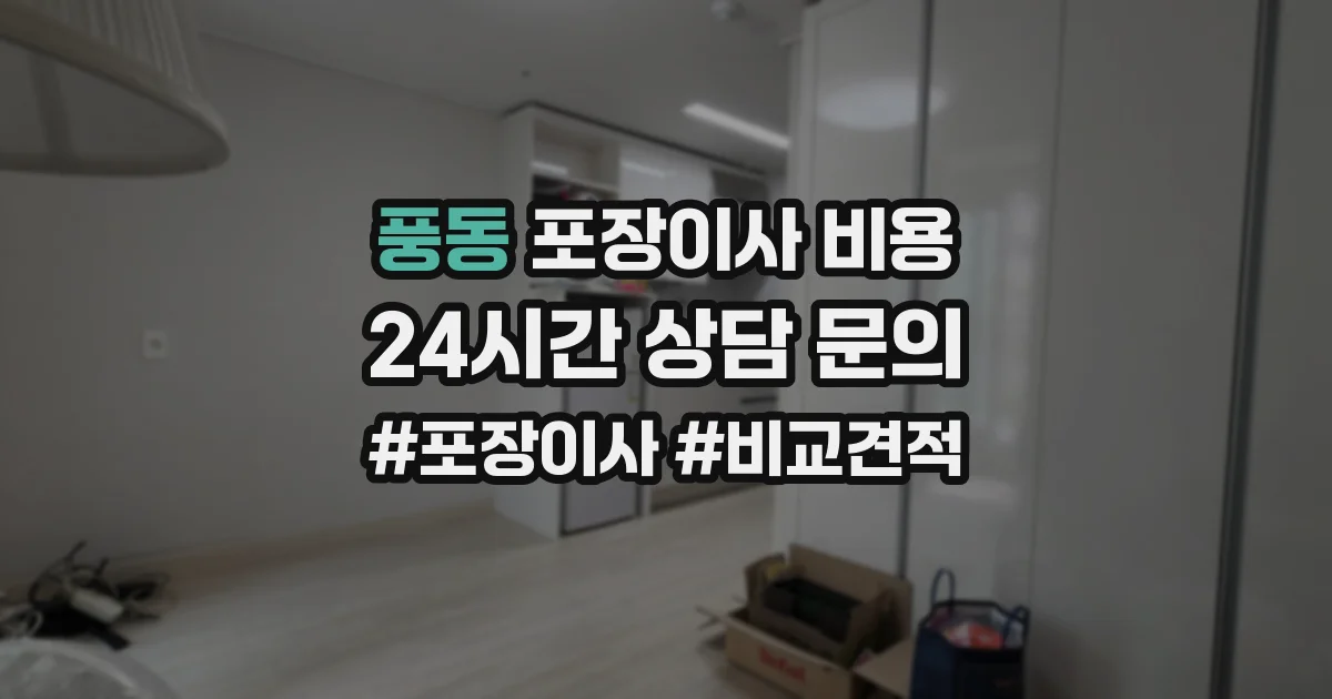 풍동 포장이사 비용