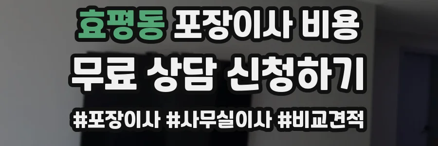 효평동 포장이사 비용