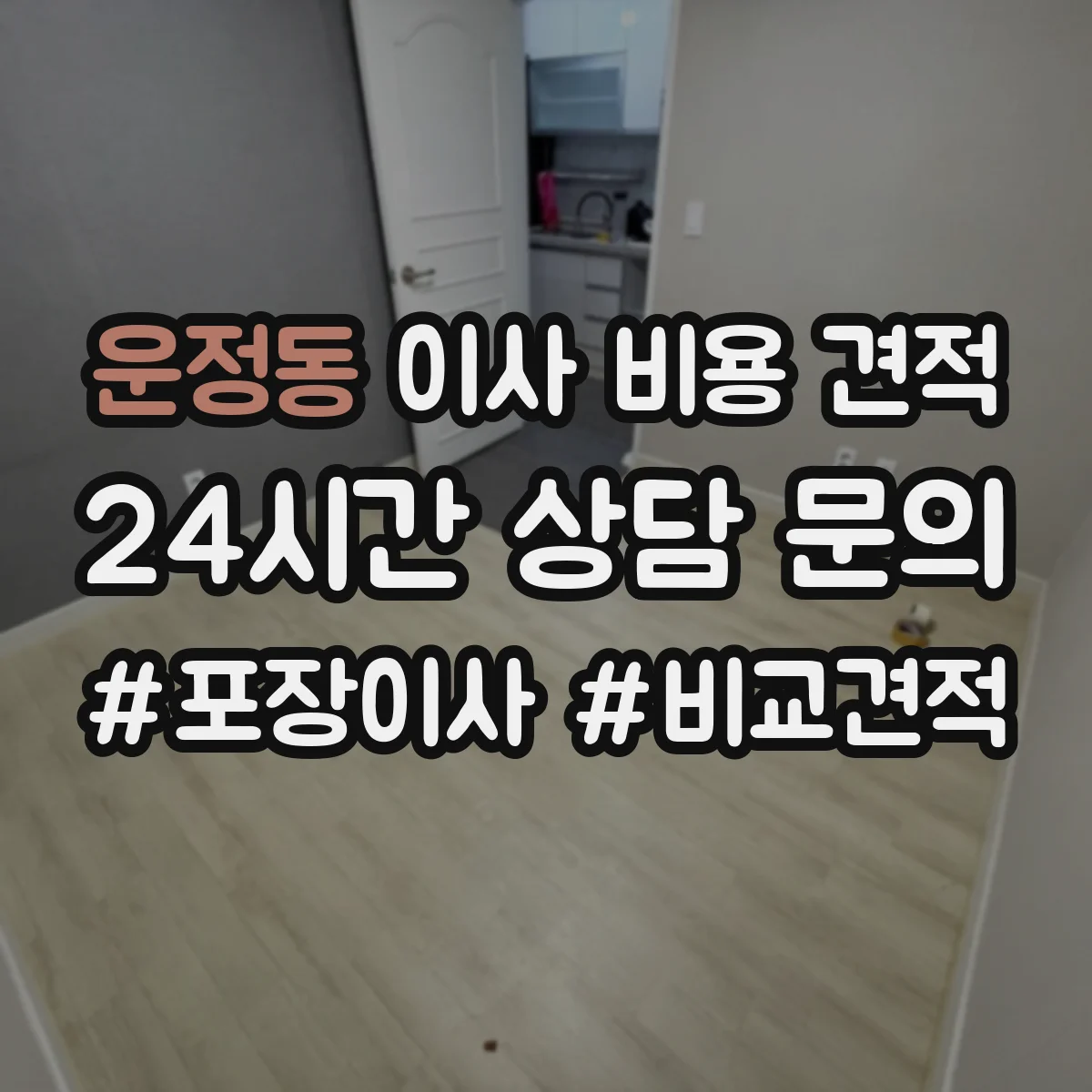 운정동 이사 비용 견적