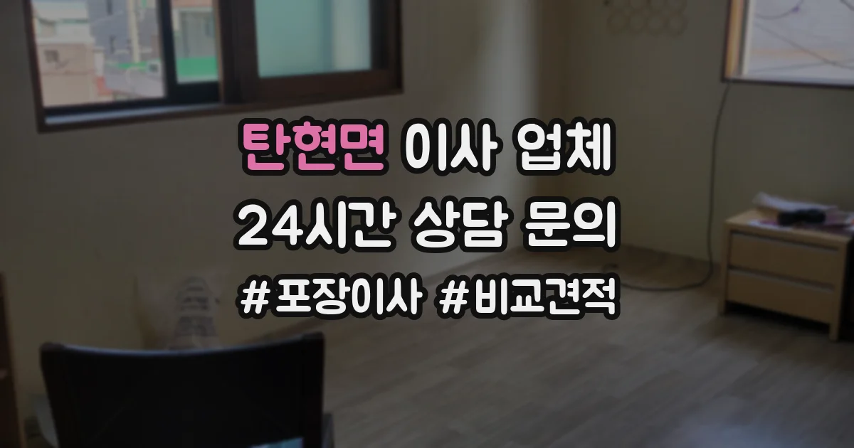 탄현면 이사 업체