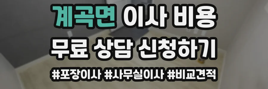 계곡면 이사 비용