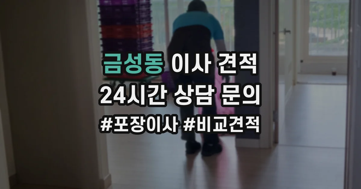 금성동 이사 견적