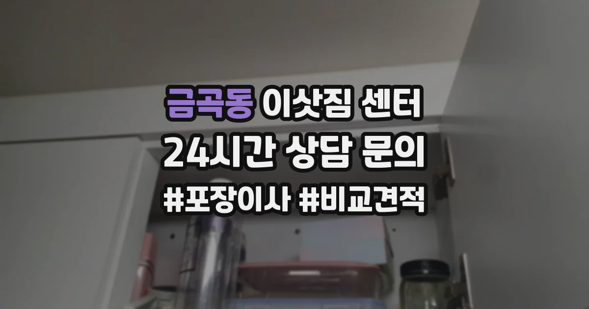 금곡동 이삿짐 센터