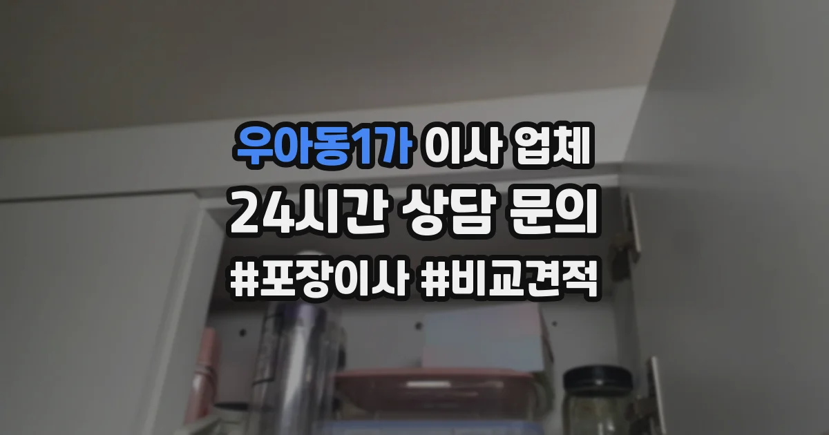 우아동1가 이사 업체