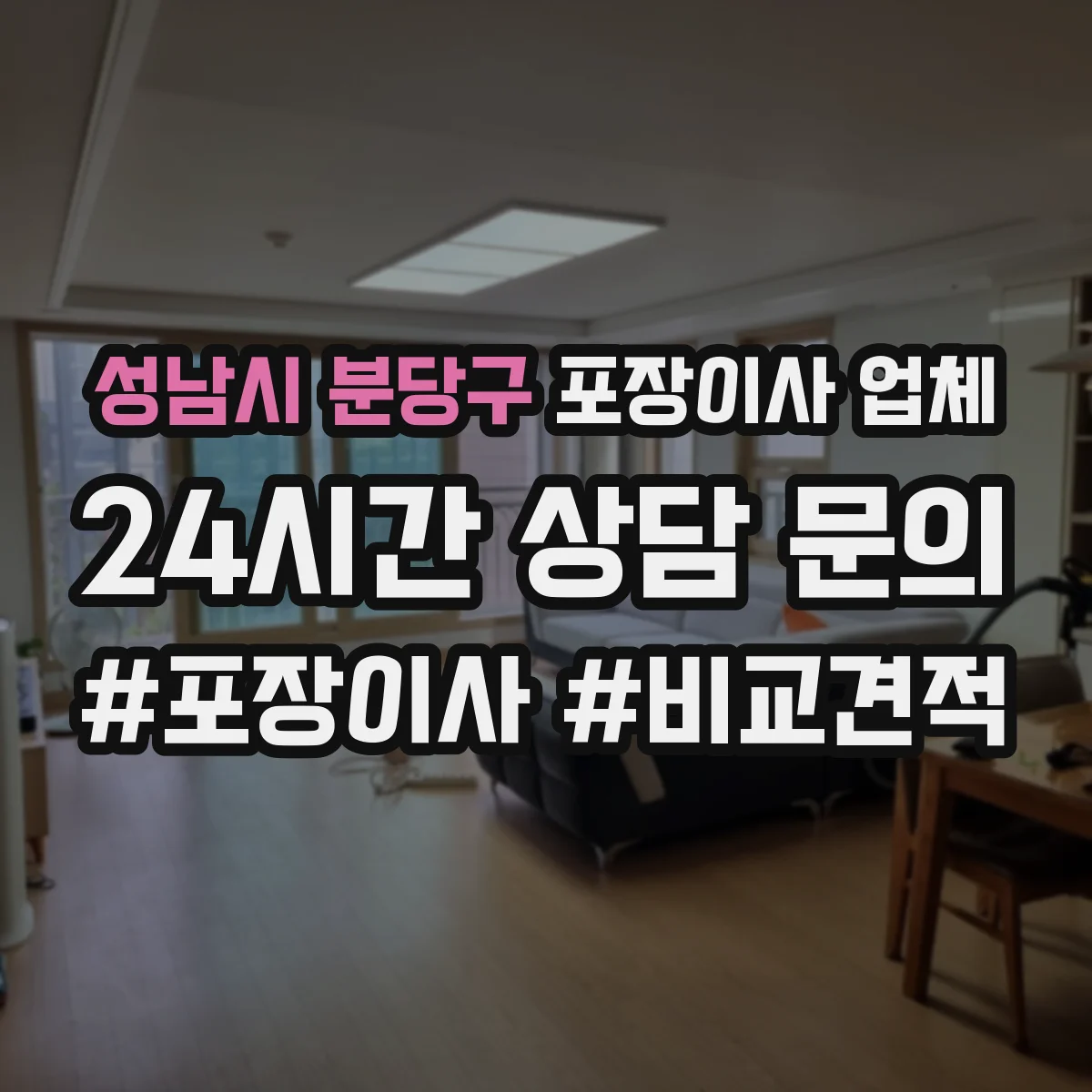 성남시 분당구 포장이사 업체