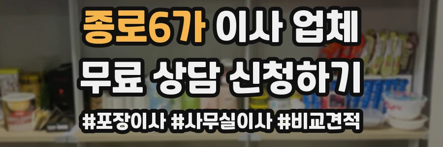 종로6가 이사 업체