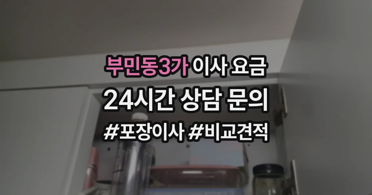 부민동3가 이사 요금