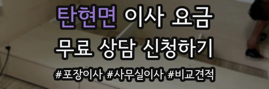 탄현면 이사 요금