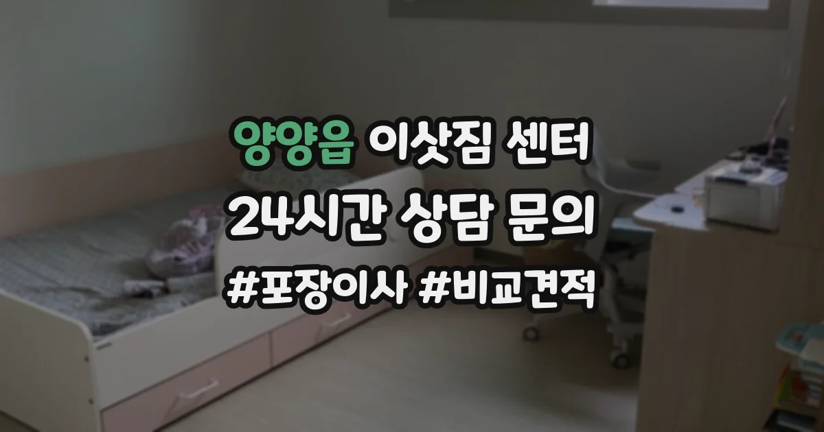 양양읍 이삿짐 센터