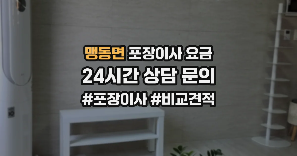 맹동면 포장이사 요금
