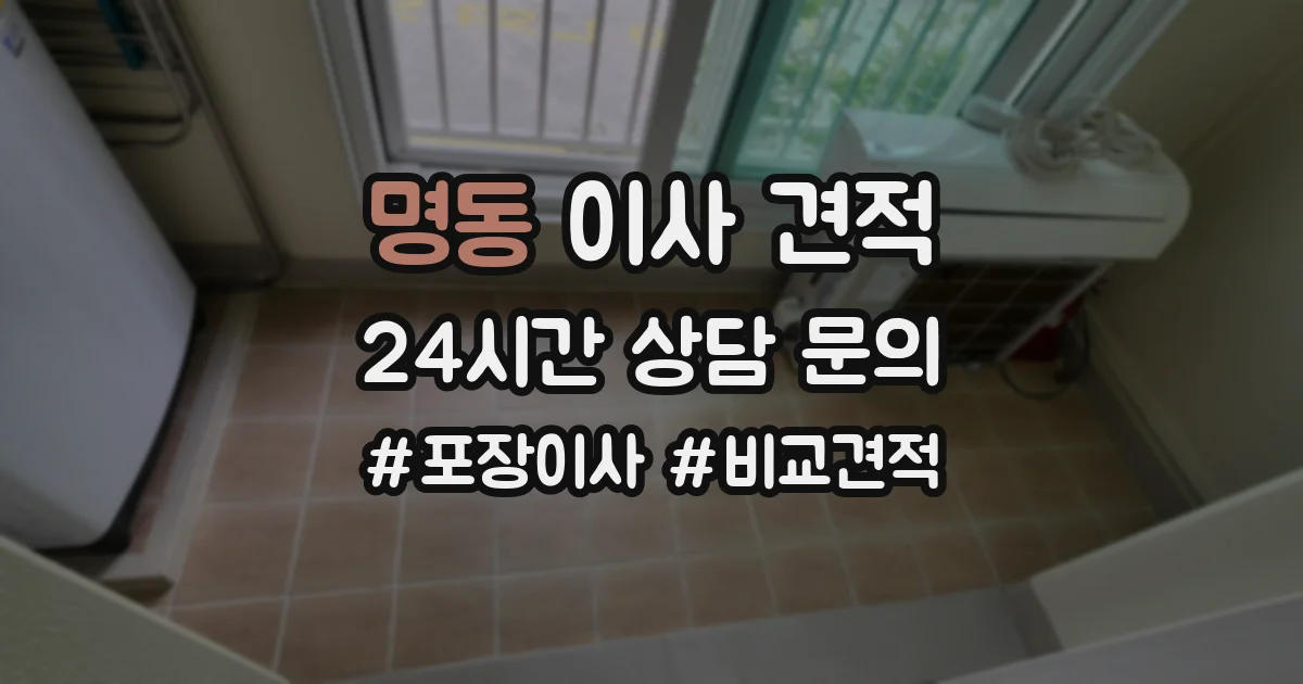 명동 이사 견적