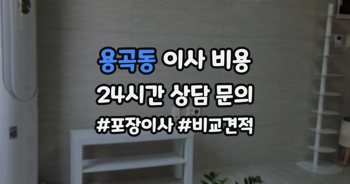용곡동 이사 비용