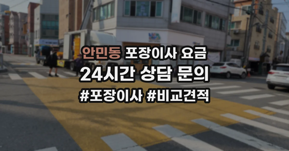 안민동 포장이사 요금