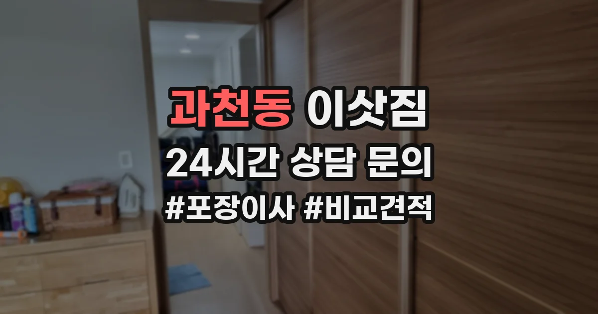 과천동 이삿짐