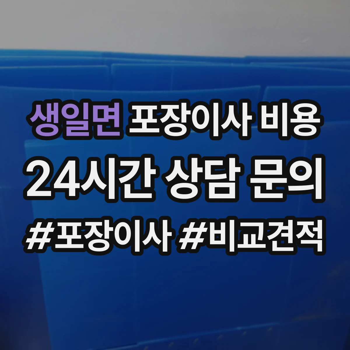 생일면 포장이사 비용