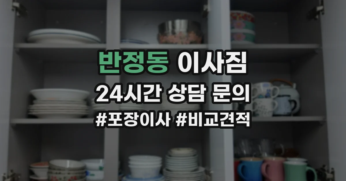 반정동 이사짐