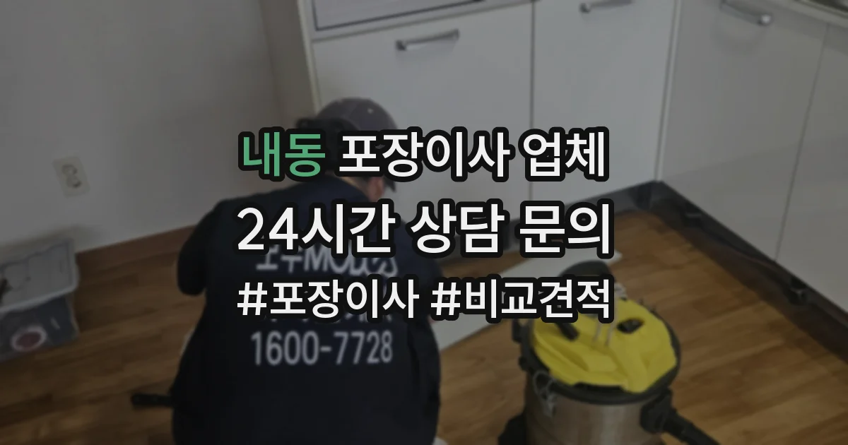 내동 포장이사 업체