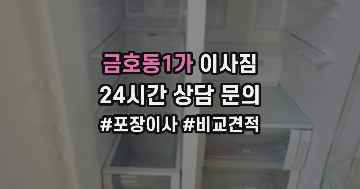 금호동1가 이사짐