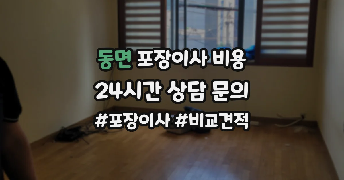 동면 포장이사 비용