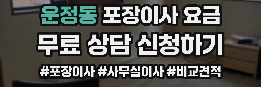 운정동 포장이사 요금