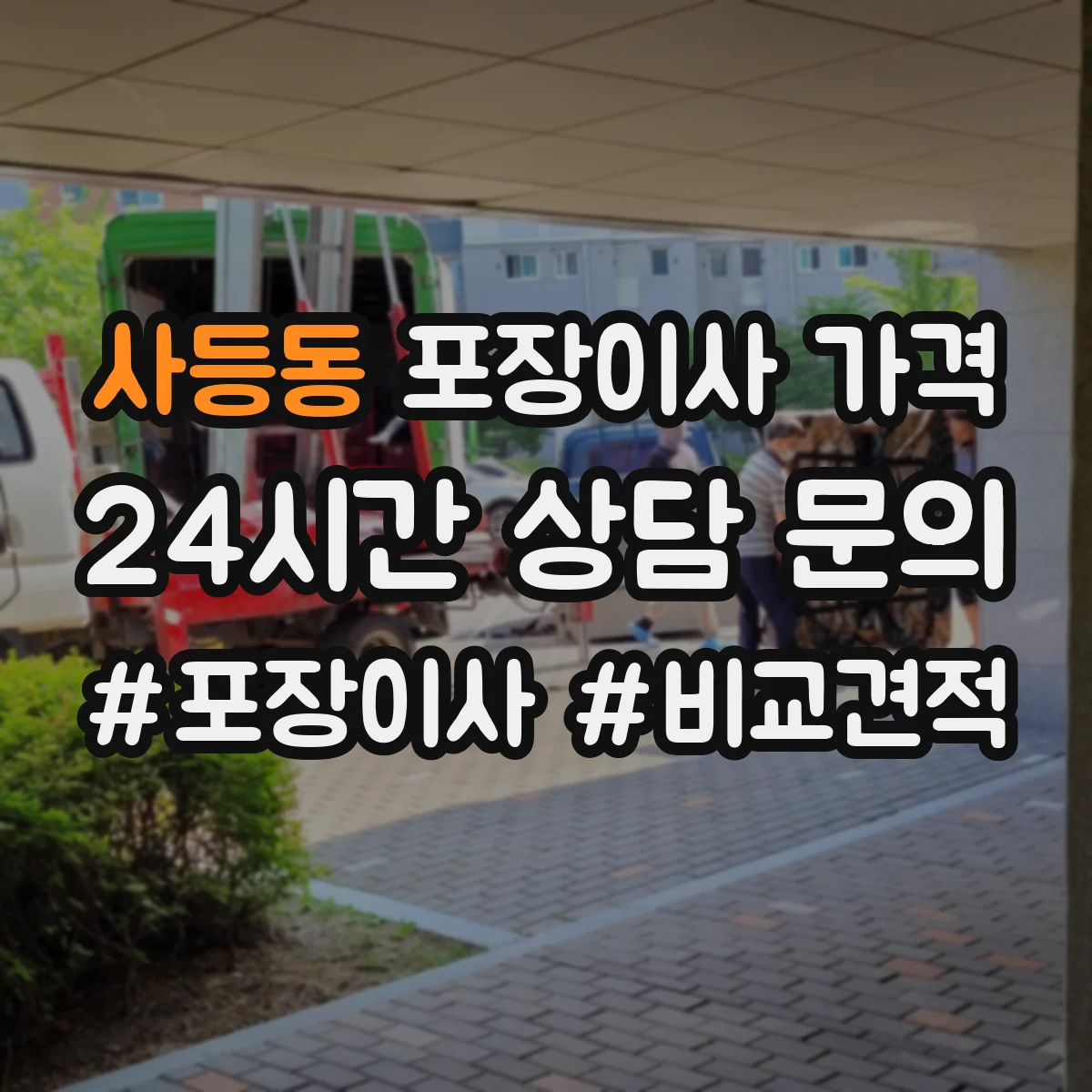 사등동 포장이사 가격
