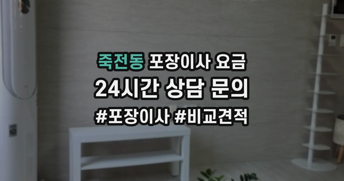 죽전동 포장이사 요금