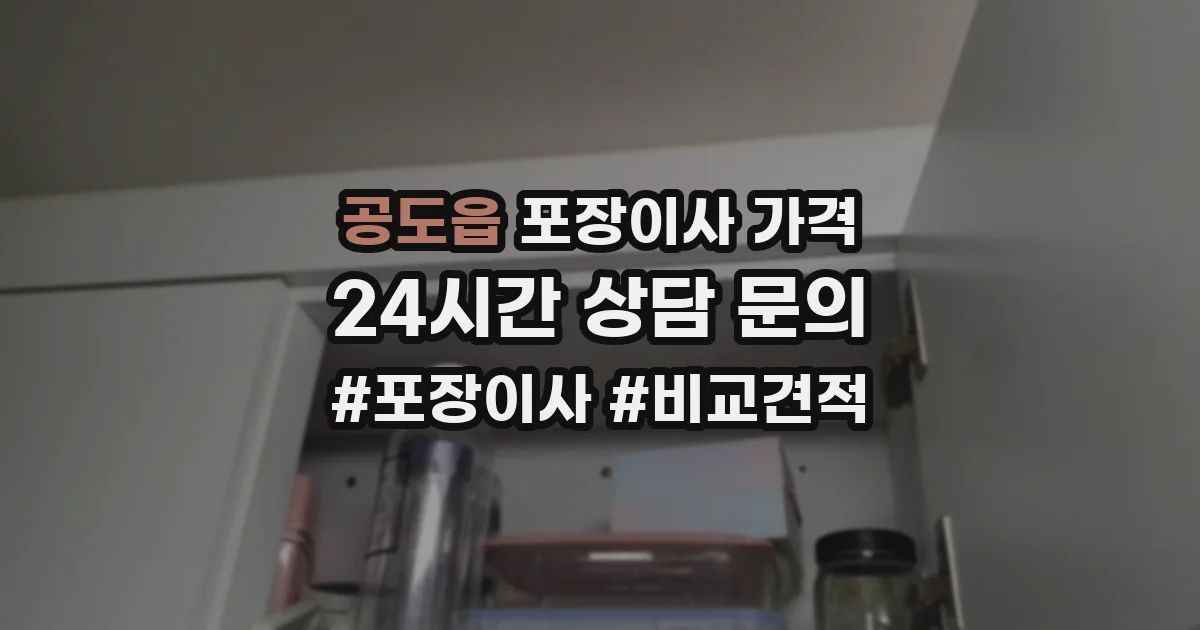공도읍 포장이사 가격