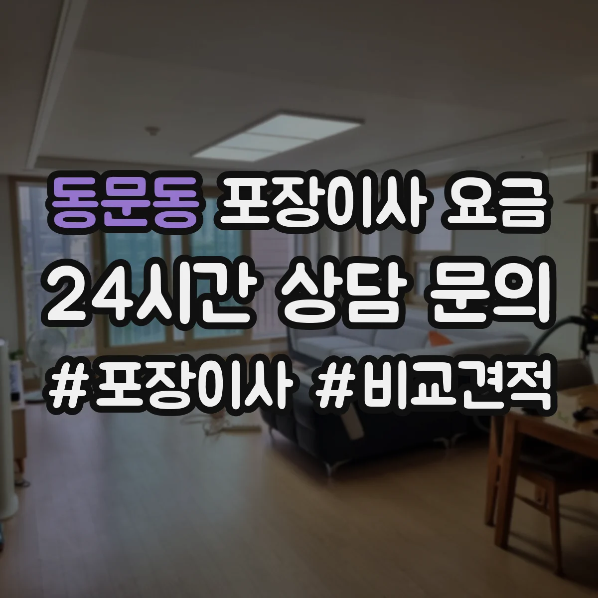 동문동 포장이사 요금