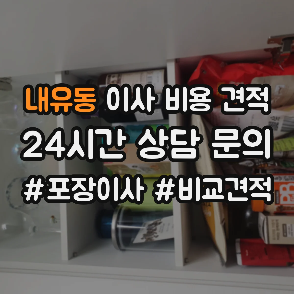 내유동 이사 비용 견적