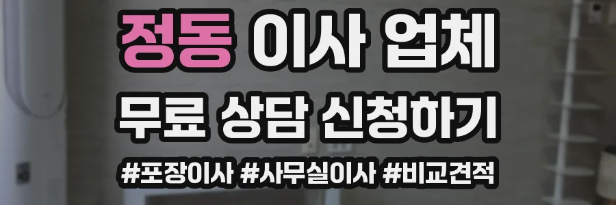 정동 이사 업체