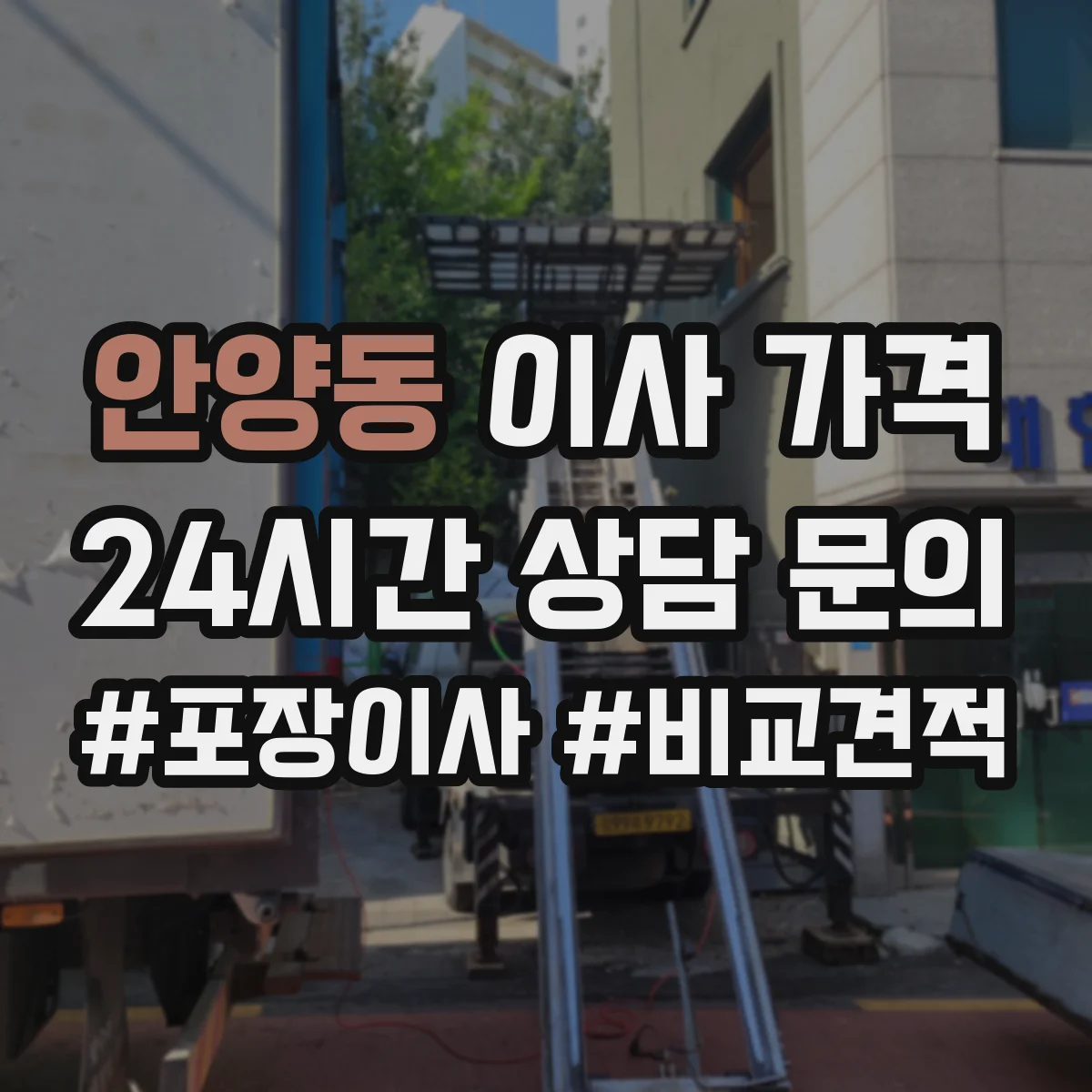 안양동 이사 가격