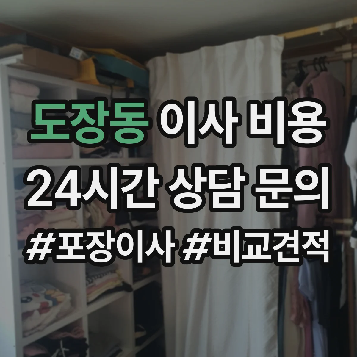 도장동 이사 비용
