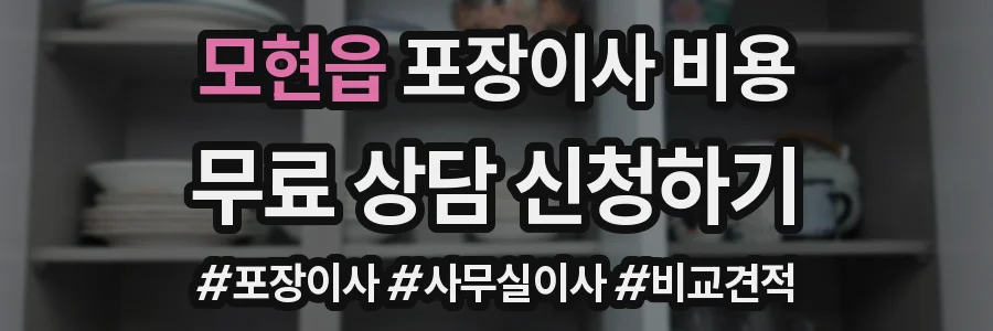 모현읍 포장이사 비용