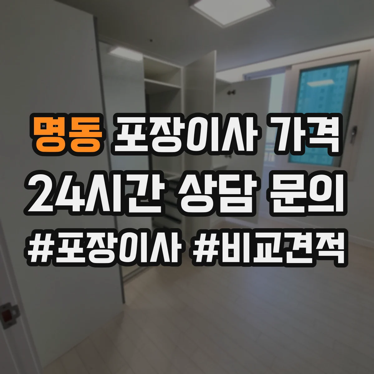 명동 포장이사 가격