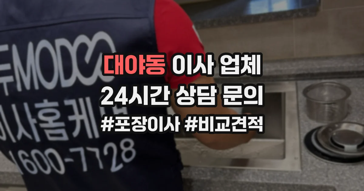 대야동 이사 업체
