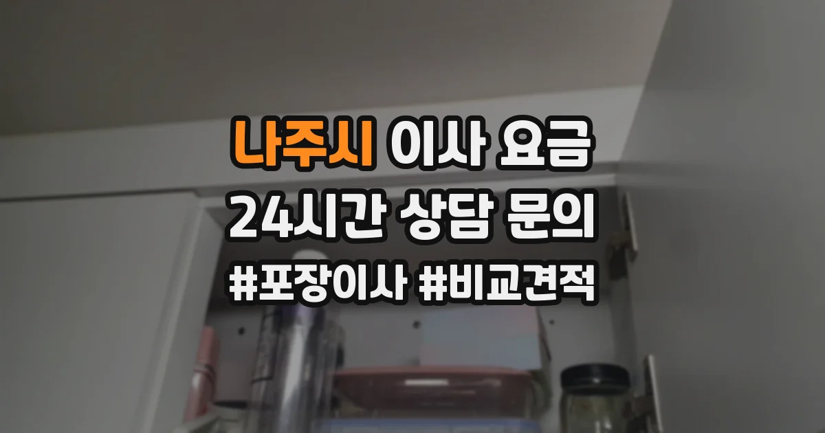 나주시 이사 요금