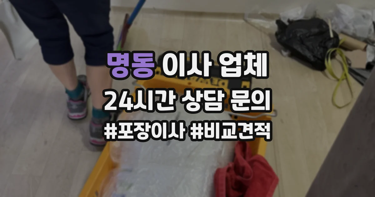 명동 이사 업체