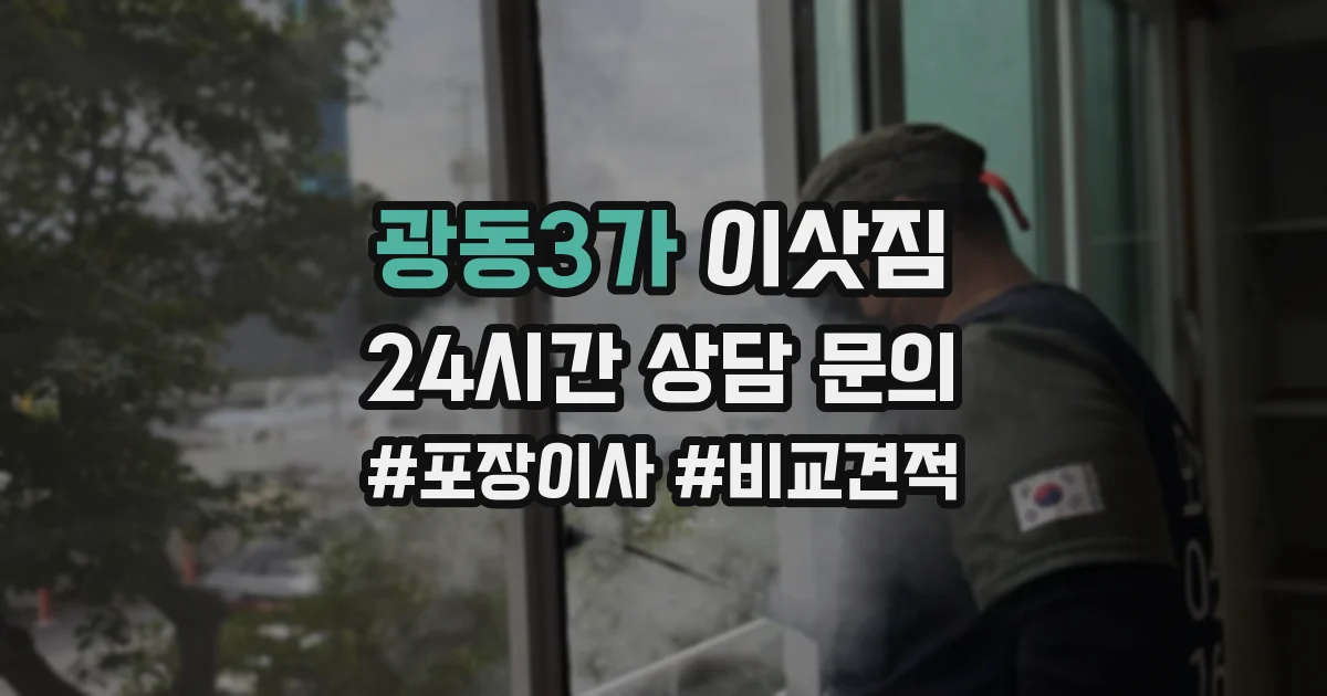 광동3가 이삿짐