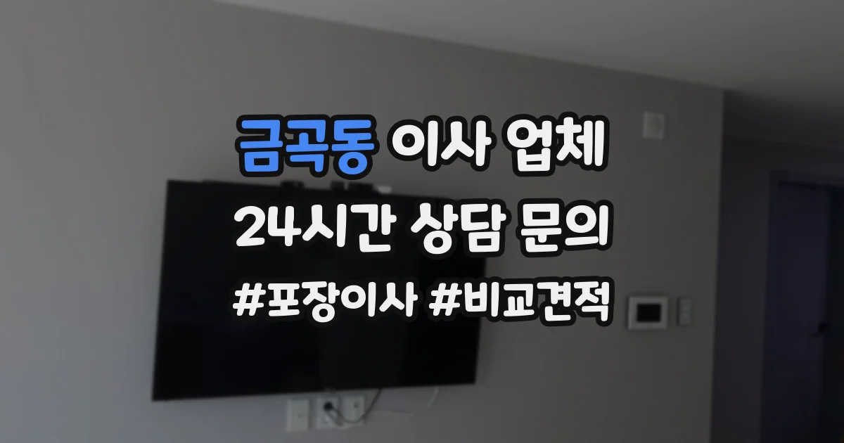 금곡동 이사 업체
