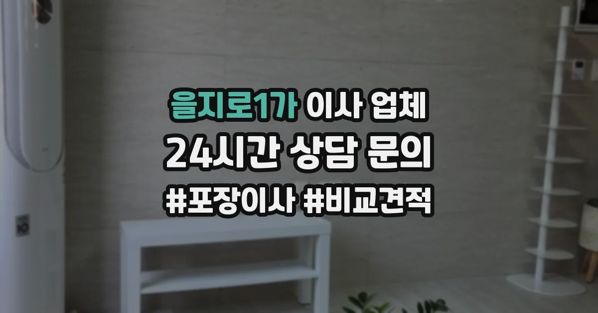 을지로1가 이사 업체