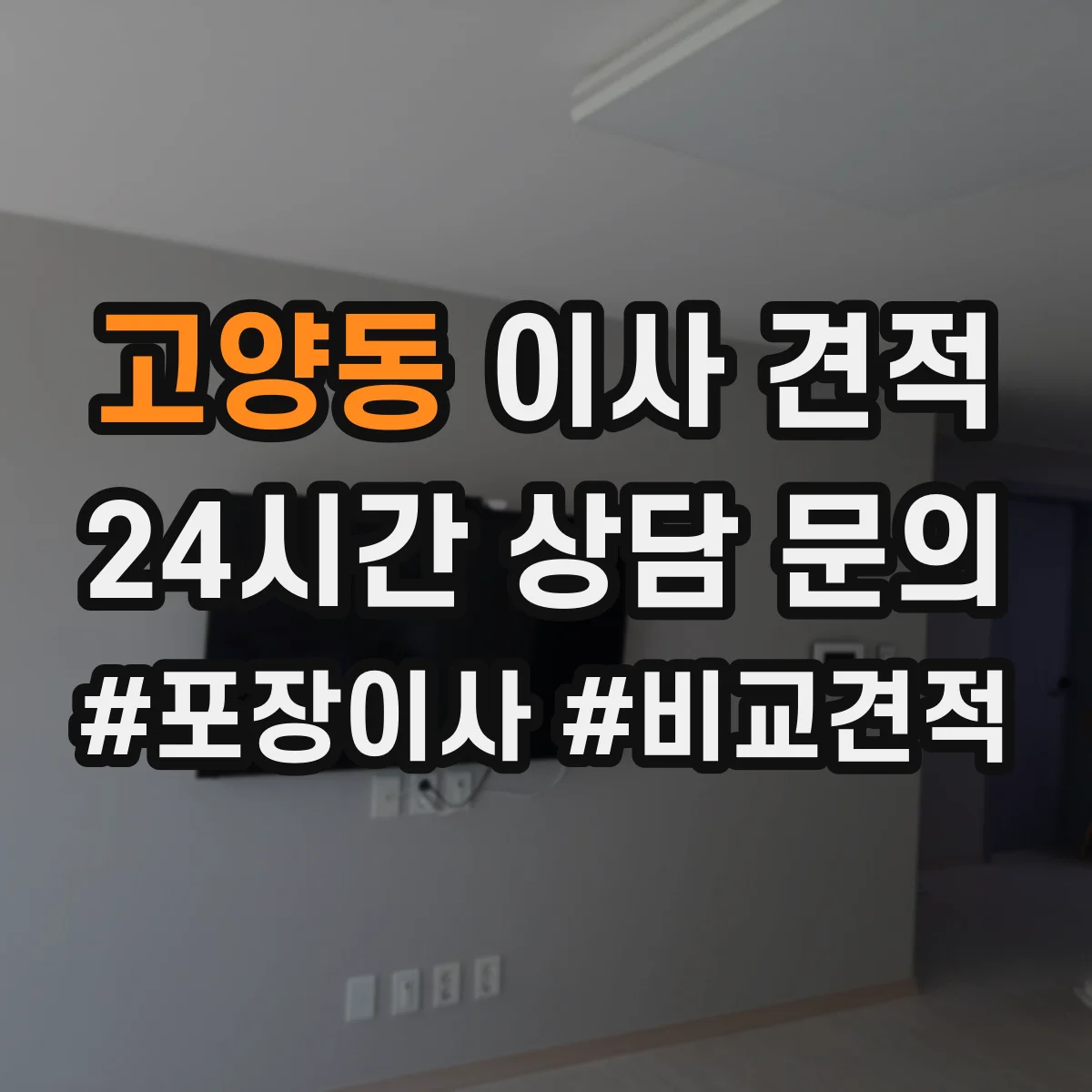 고양동 이사 견적