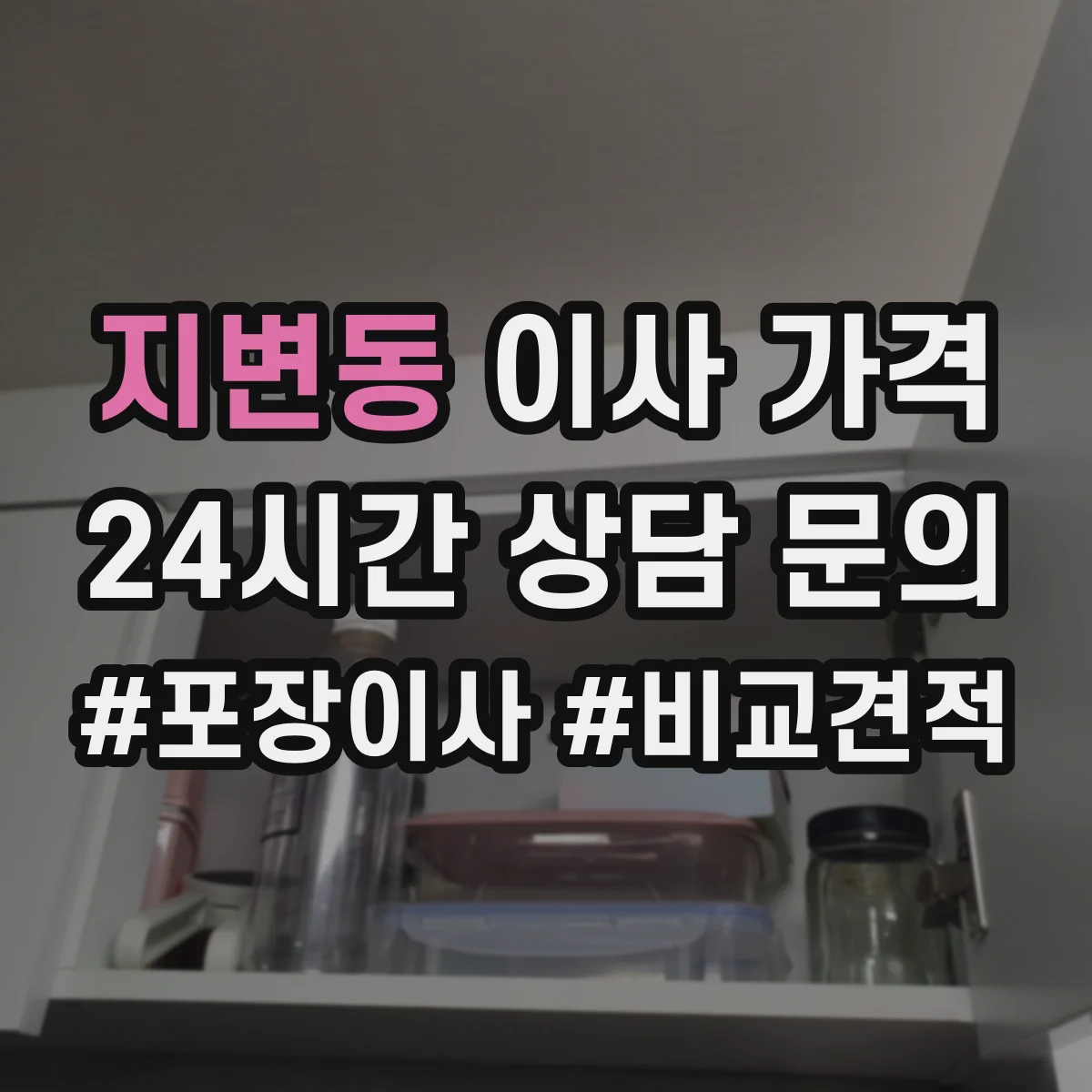 지변동 이사 가격