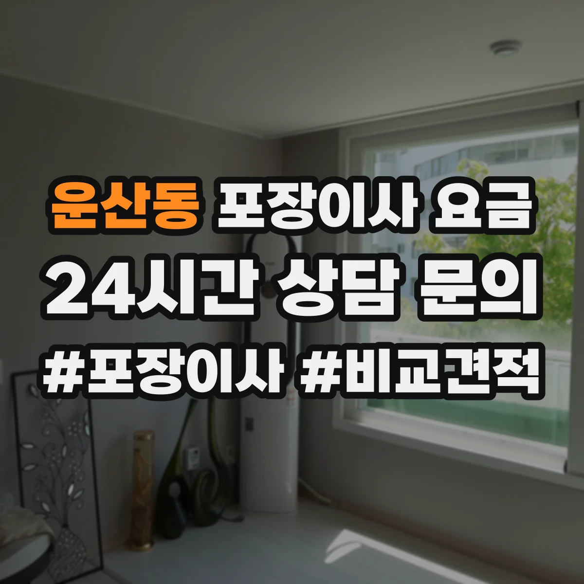 운산동 포장이사 요금