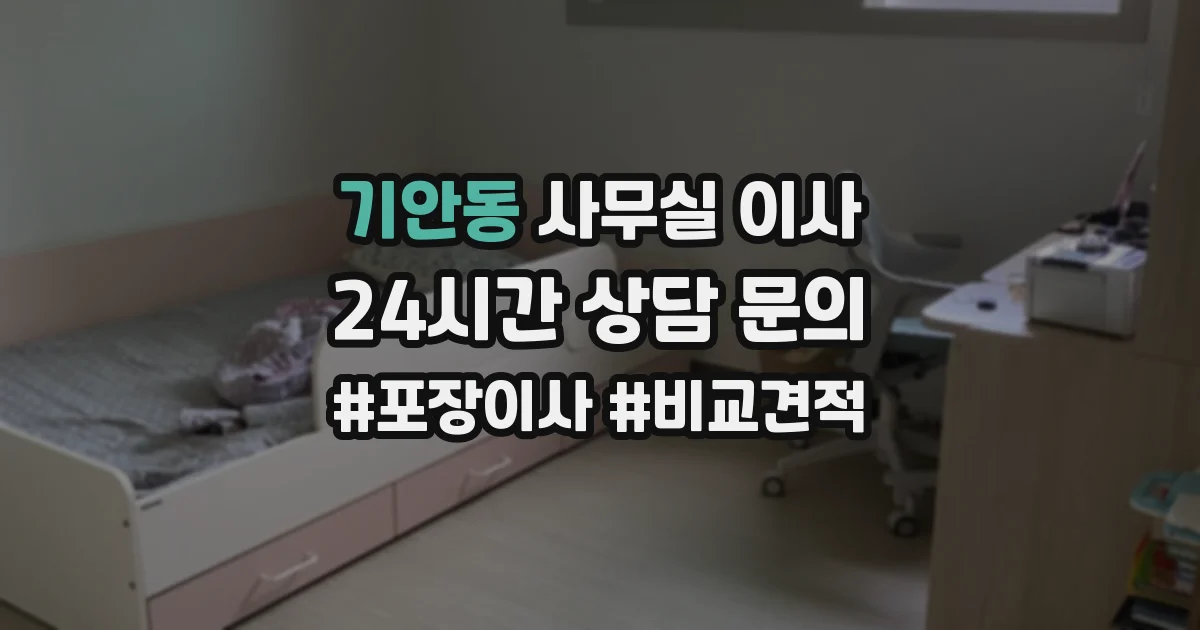 기안동 사무실 이사
