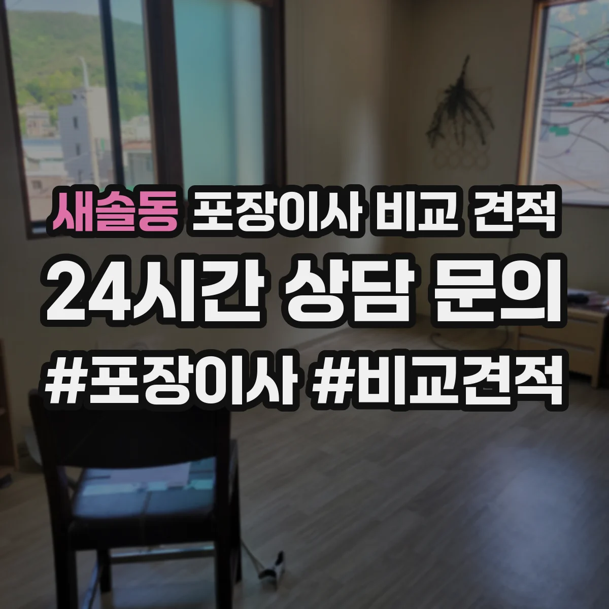 새솔동 포장이사 비교 견적